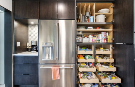 Kitchen with Functional Built In Pantry Cabinet