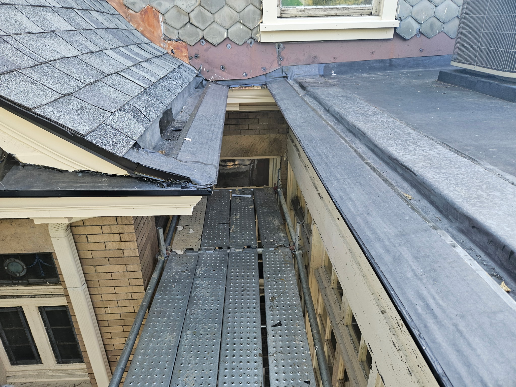 Gutters, roof, and chimney restoration