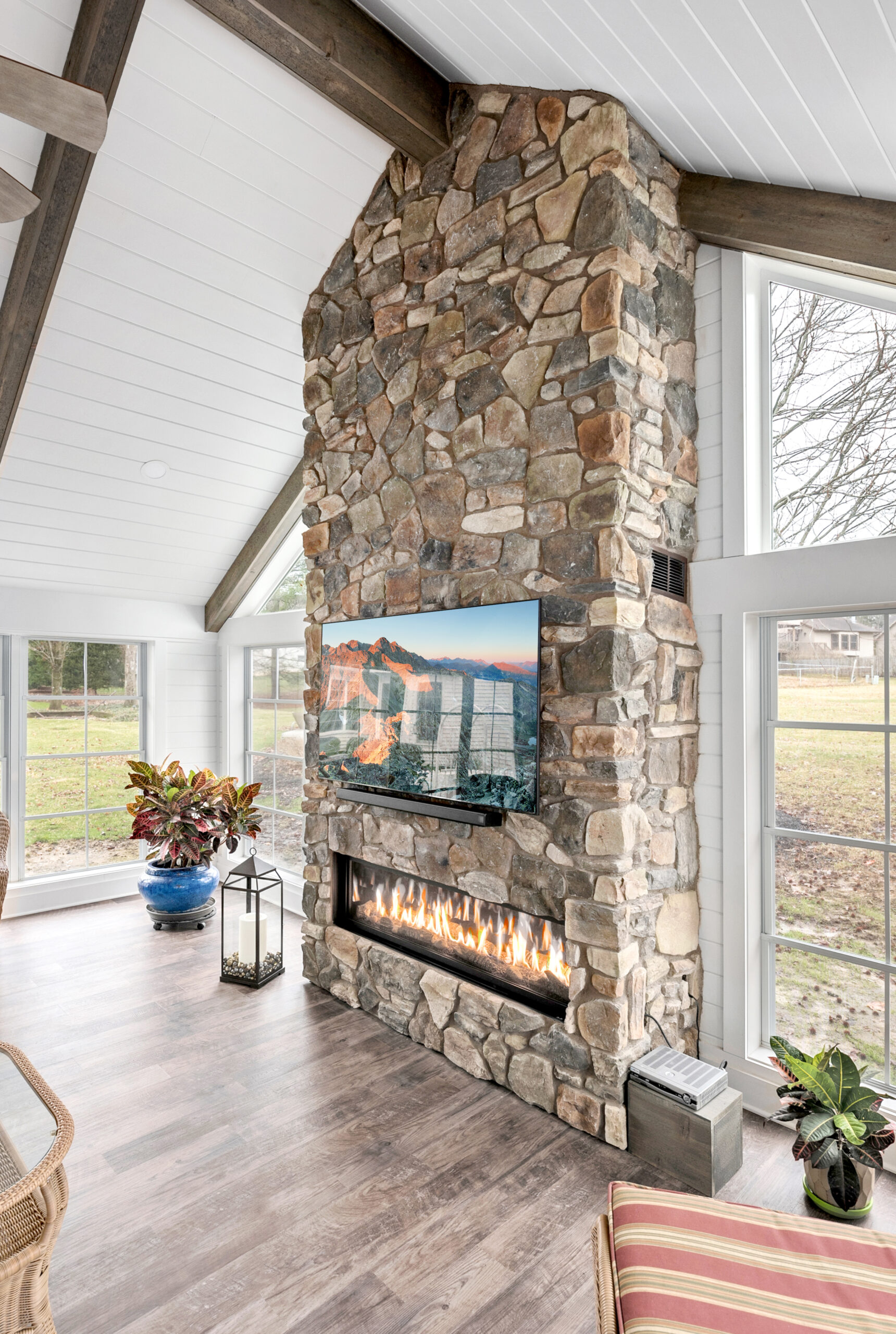 Fireplace Sunroom