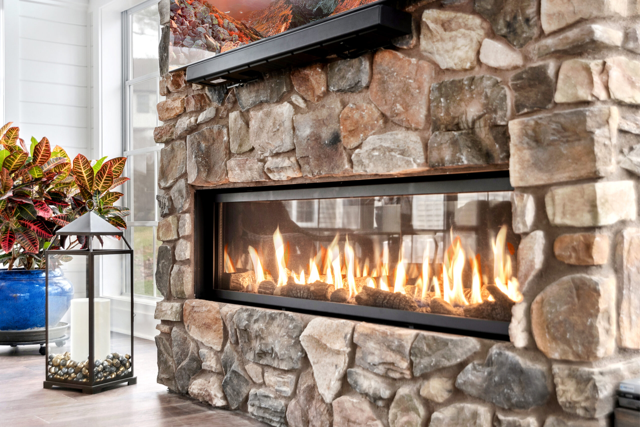 Fireplace Sunroom