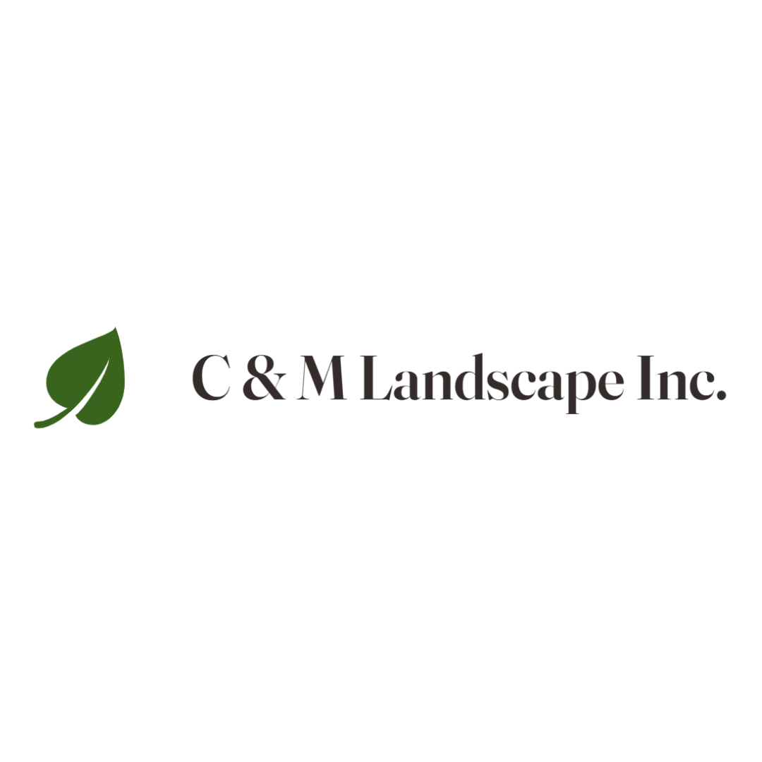 C & M Landscape logo with leaf