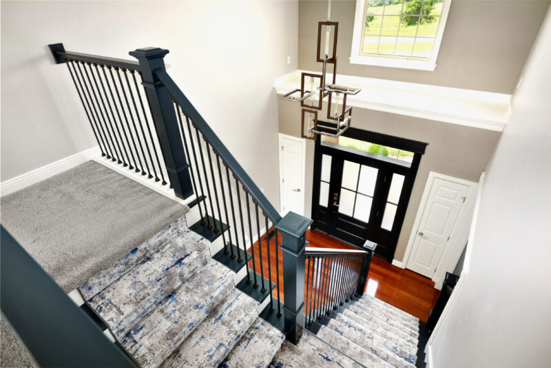 Lancaster Ohio full home remodel with black stairwell