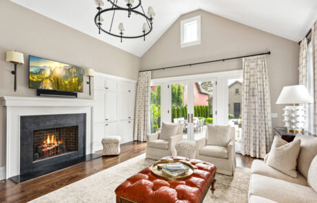 Living Room Addition with Fireplace