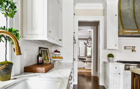 Kitchen renovation white cabinetry details