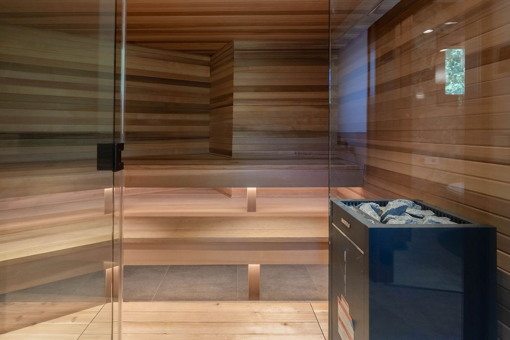 Light wood sauna