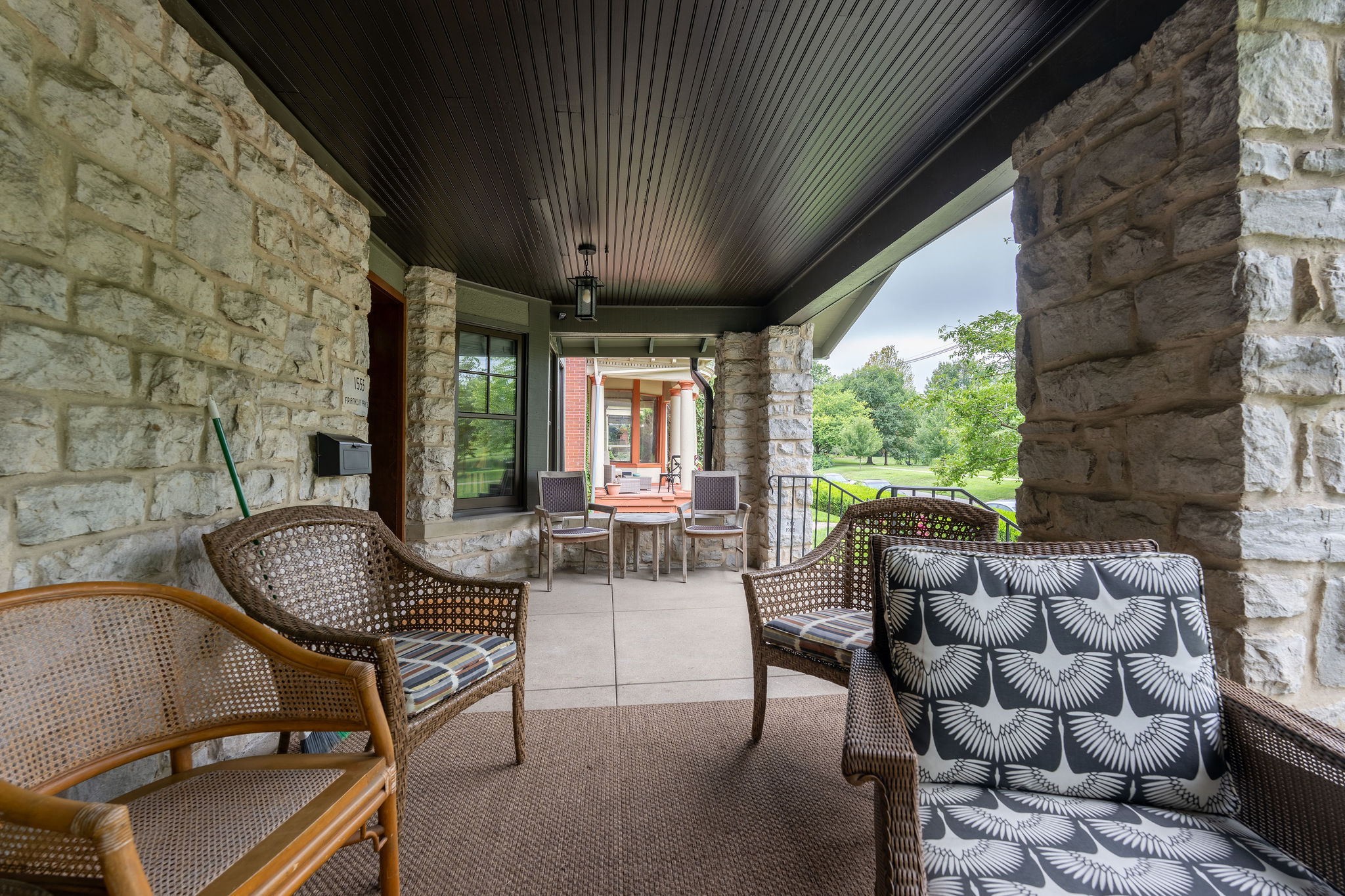 Porch view of home renovation