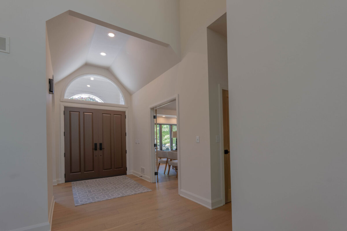 Entry way remodel widened for aging in place 