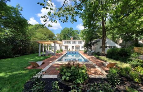 Exterior Remodel with Built In Pool and Pergola