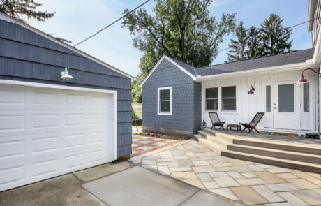 Bexley home addition with matching garage exterior